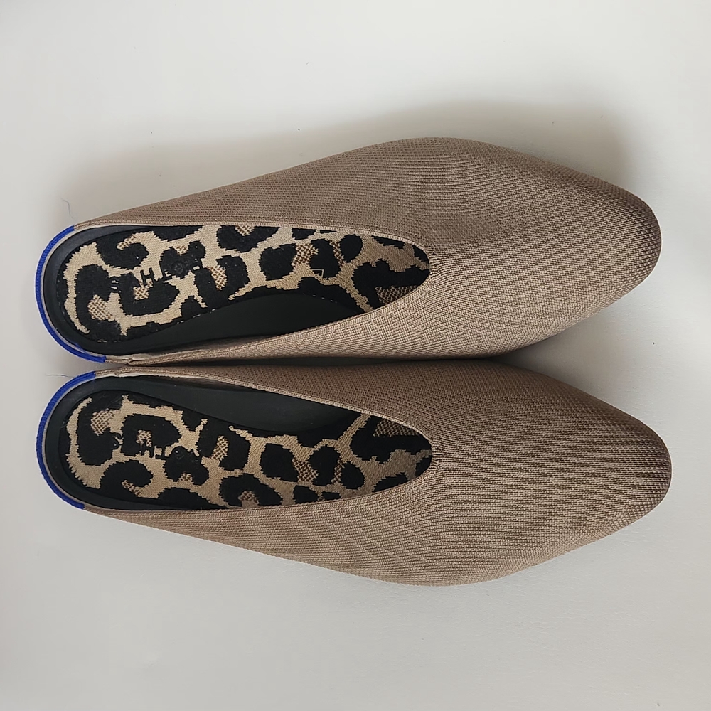 Rothy's Tan Mules with Elegant Pointed Toe